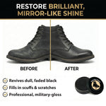 JobSite Boot Polish Wax - Stain Gloss High Shine Shoe Polish - Black Wax to Protect & Restore Leather Dress & Work Boots - 3 oz