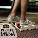 JobSite Boot Scraper - Outdoor Boot Brush Scrubber Brush - Compact, Portable Shoe Cleaner for Home, RVs, Trucks, Kids - Timber Edition - Foot Matters