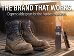 JobSite Sole Scrubber - Heavy Duty Boot Cleaner Brush with Stiff Bristles & Pointed Tip - Scrubber for Cleaning Muddy Cleats & Shoes