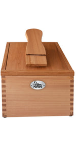 FootMatters Shoe Shine Valet Box - Hardwood Boot & Shoe Care Polish Kit