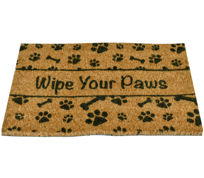 Ninamar Door Mat Wipe Your Paws Natural Coir - 29.5 x 17.5 inch - Foot Matters