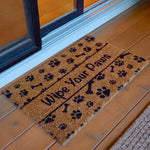 Ninamar Door Mat Wipe Your Paws Natural Coir - 29.5 x 17.5 inch - Foot Matters