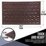 NINAMAR Rubber Door Mat (29.5” x 17.5”) - Durable Non-Slip Indoor/Outdoor Entry Rug Made from 100% Natural Rubber - Traps Liquid & Debris - Keep Home Entrance Clean
