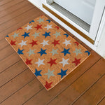 Ninamar Door Mat Patriot Natural Coir Outdoor Rug - 29.5 x 17.5 inch
