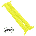 FootMatters Curly No Tye Shoe Laces - Elastic Spring Laces - No Tie Great for Elderly, Children, Fashion - One Size Fits All - Foot Matters