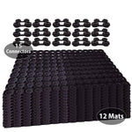SafetyCare Interlocking Rubber Drainage Floor Mat - Anti-Fatigue - 24 x 16 inches - 12 Mats - Foot Matters