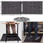 SafetyCare Interlocking Rubber Drainage Floor Mat - Anti-Fatigue - 24 x 16 inches - 12 Mats - Foot Matters