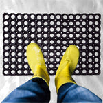 SafetyCare Interlocking Rubber Drainage Floor Mat - Anti-Fatigue - 24 x 16 inches - 12 Mats - Foot Matters