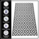 Ninamar Indoor/Outdoor Patio Rugs – Reversible, Waterproof, Lightweight, UV & Stain Resistant – Durable Plastic Décor Rug - Portable for Beach, Deck, Entryway
