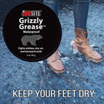 JobSite Grizzly Grease Waterproofing Leather Protector Paste-Prevents Mildew, Dry Rot, Salt Stains & Scuff Marks-3 oz. - Foot Matters