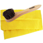 JobSite Genuine Horsehair Dauber Applicator Brush & Shoe Shine Polish Cloth - Great for Travel & Home - Foot Matters