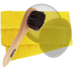 JobSite Genuine Horsehair Dauber Applicator Brush & Shoe Shine Polish Cloth - Great for Travel & Home - Foot Matters