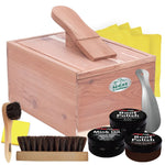 FootMatters Red Cedar Boot & Shoe Care Shine Box Kit