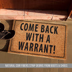 Ninamar Door Mat Come Back with a Warrant Natural Coir - 75 x 45 cm - Foot Matters