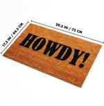 Ninamar Howdy! Door Mat - Natural Coir - 29.5 x 17.5 inch