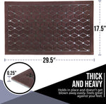 NINAMAR Rubber Door Mat (29.5” x 17.5”) - Durable Non-Slip Indoor/Outdoor Entry Rug Made from 100% Natural Rubber - Traps Liquid & Debris - Keep Home Entrance Clean - Coffee
