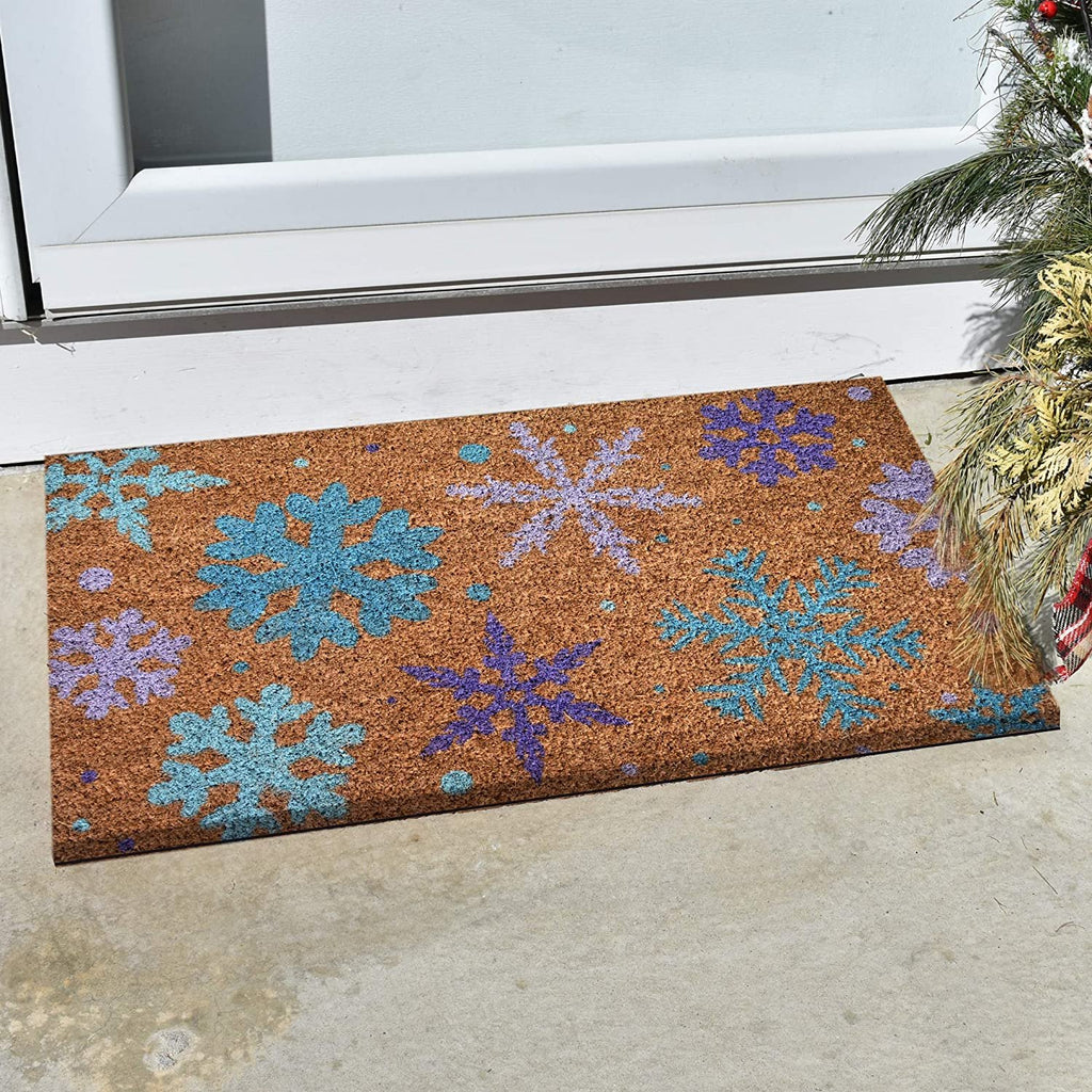 Ninamar Door Mat Winter Snowflakes Natural Coir - 29.5 x 17.5 inch –  FootMatters Webstore