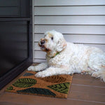 Ninamar Door Mat Colorful Leaves - Natural Coir - 29.5 x 17.5 inch