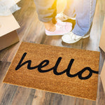 Ninamar Door Mat Hello Natural Coir - 75 x 45 cm - Foot Matters