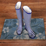 Ninamar Door Mat Hibiscus Flowers Natural Coir – 29.5 x 17.5 inch