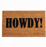 Ninamar Howdy! Door Mat - Natural Coir - 29.5 x 17.5 inch