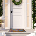 Ninamar Door Mat Winter Snowflakes Natural Coir - 29.5 x 17.5 inch