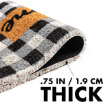 Ninamar Buffalo Plaid Welcome Door Mat - Natural Coir - 29.5 x 17.5 inch