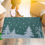 Ninamar Door Mat Winter Snowy Pines Natural Coir - 75 x 45 cm - Foot Matters