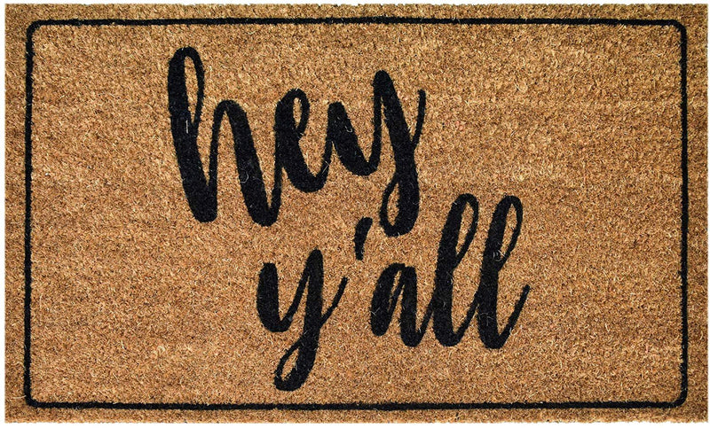 Ninamar Door Mat Hey Y'all Natural Coir - 75 x 45 cm - Foot Matters