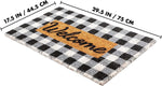 Ninamar Buffalo Plaid Welcome Door Mat - Natural Coir - 29.5 x 17.5 inch