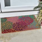 Ninamar Door Mat Bright Flowers Natural Coir – 29.5 x 17.5 inch