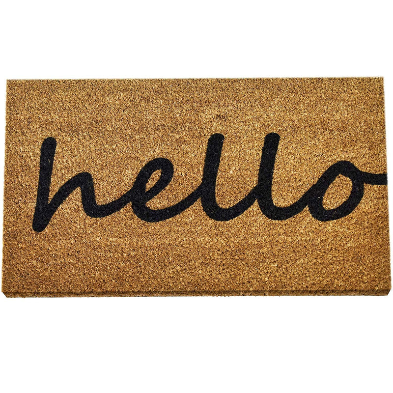 Ninamar Door Mat Hello Natural Coir - 75 x 45 cm - Foot Matters