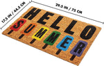 NINAMAR Hello Summer Door Mat - Natural Coir - 29.5 x 17.5 inch