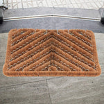 Ninamar Natural Coir Herringbone Door Mat - 24 x 16 inch - Foot Matters
