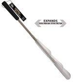 FootMatters Expander Shoe Horn Extra Long Handle Stainless Steel Twist to Lock Extends 16 to 31 inches - Foot Matters