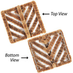 Ninamar Natural Coir Boot Scrubber Door Mat - 12 x 13 inch - Foot Matters