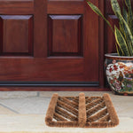 Ninamar Natural Coir Boot Scrubber Door Mat - 12 x 13 inch - Foot Matters