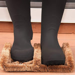 Ninamar Natural Coir Boot Scrubber Door Mat - 12 x 13 inch - Foot Matters