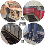 SafetyCare Interlocking Rubber Drainage Floor Mat - Anti-Fatigue - 24 x 16 Inches - Foot Matters