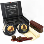 JobSite Leather Boot Cleaner Kit with Saddle Soap & Mink Oil - Heavy Duty Leather Cleaner & Waterproofing for Work Boots - Includes Shine Brush, Applicator Brushes & Shine Cloths