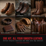 JobSite Leather Boot Cleaner Kit with Saddle Soap & Mink Oil - Heavy Duty Leather Cleaner & Waterproofing for Work Boots - Includes Shine Brush, Applicator Brushes & Shine Cloths