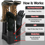 JobSite Mighty Dry Boot Dryer with Timer and Fan, Fast Dry, Prevent Mold & Deodorize
