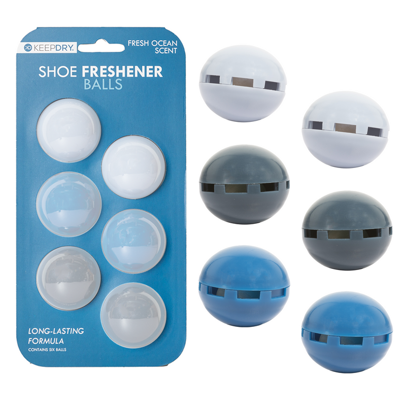 KeepDry Shoe Freshener Balls - Odor Eliminator Balls for Sneakers, Home, Closet, Car, Gym Bag - Fight Odors with a Fresh Ocean Scent