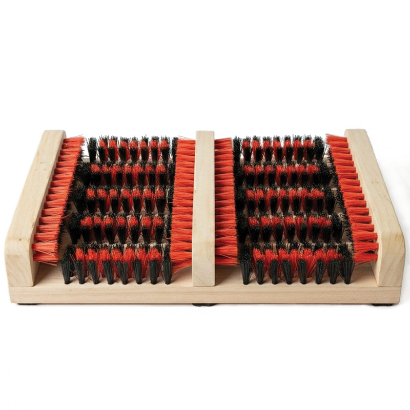 JobSite Boot Scraper - Outdoor Boot Brush Scrubber Brush - Compact, Portable Shoe Cleaner for Home, RVs, Trucks, Kids - Timber Edition - Foot Matters