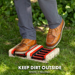 JobSite Boot Scraper - Outdoor Boot Brush Scrubber Brush - Compact, Portable Shoe Cleaner for Home, RVs, Trucks, Kids - Timber Edition - Foot Matters