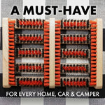 JobSite Boot Scraper - Outdoor Boot Brush Scrubber Brush - Compact, Portable Shoe Cleaner for Home, RVs, Trucks, Kids - Timber Edition - Foot Matters