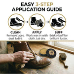 JobSite Beeswax Paste - Bees Wax Leather Conditioner - Leather Waterproofing Wax Protects & Restores Boots, Shoes & Leather Articles - 3 oz