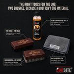 JobSite Boot Cleaner Kit - Heavy Duty Boot Cleaning Kit - Deep Clean Solution with Safe Ingredients - Includes Microfiber Wiper Cloth & 2 Boot Cleaner Brushes