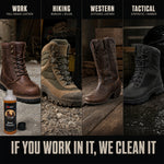 JobSite Boot Cleaner Kit - Heavy Duty Boot Cleaning Kit - Deep Clean Solution with Safe Ingredients - Includes Microfiber Wiper Cloth & 2 Boot Cleaner Brushes