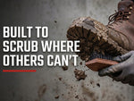 JobSite Sole Scrubber - Heavy Duty Boot Cleaner Brush with Stiff Bristles & Pointed Tip - Scrubber for Cleaning Muddy Cleats & Shoes